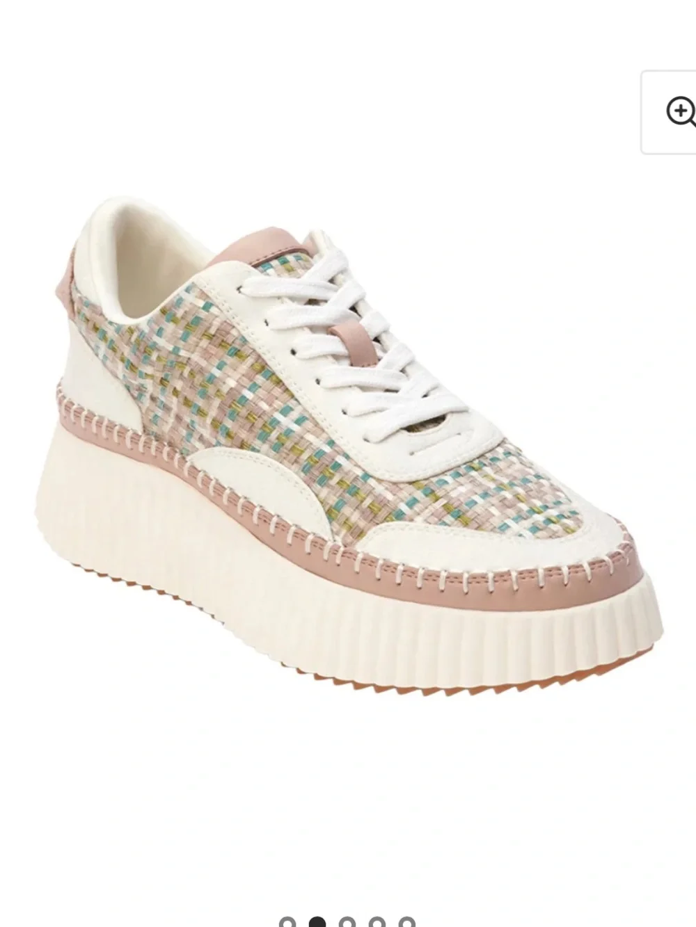 Coconuts by Matisse Blush Woven Platform Sneakers with Cream Trim